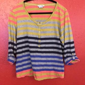 Striped Boden Henley Top